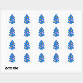 kerstboom vierkante sticker (Vel)