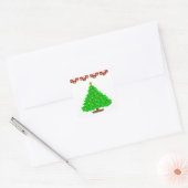 kerstboom vierkante sticker (Envelop)