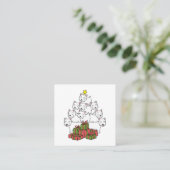 kerstboom vierkante visitekaartje (Staand voorkant)