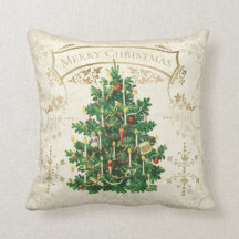 Kerstboom Vintage Worpkussen Op Maat