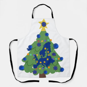 Kerstboom - Vlag van de Europese Unie EU Euro - Schort
