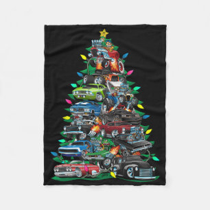 Kerstboom vol autowaanzin! Spierauto's en Hotrod Fleece Deken