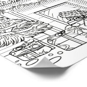 Kerstboom volwassen kleuring poster (Hoek)