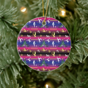 Kerstboom voor dames met turnscans keramisch ornament