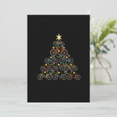 Kerstboom voor fietsers Funny Biker Fietsers Kerst Kaart (Staand voorkant)