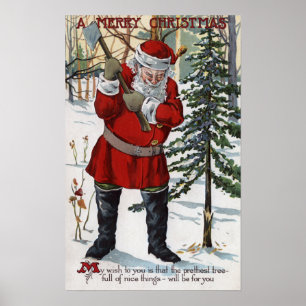 kerstboom voor kerstmis poster