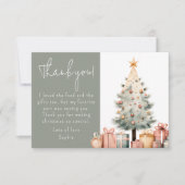 Kerstboom voor kinderen bedankkaart (Voorkant)