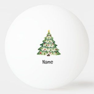 Kerstboom voor pingpongspeler pingpongballen