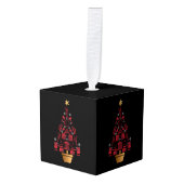 kerstboom voor procureur-generaal kubus ornament (Voorkant hoekig)