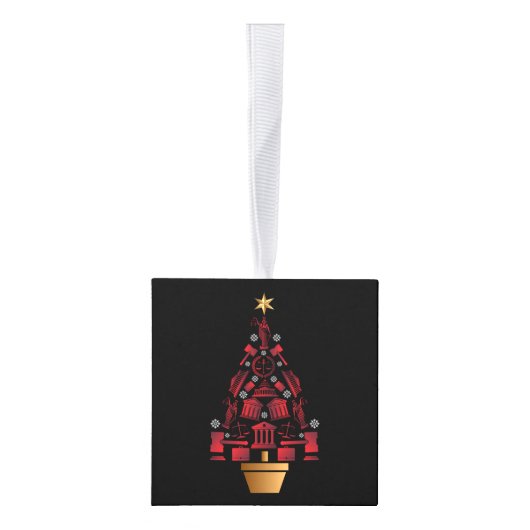 kerstboom voor procureur-generaal kubus ornament (Rechts)