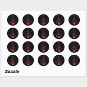 kerstboom voor procureur-generaal ronde sticker (Vel)