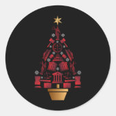 kerstboom voor procureur-generaal ronde sticker (Voorkant)