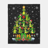 kerstboom voor Santa Reindeer Elf Alligators Fleece Deken (Voorkant)