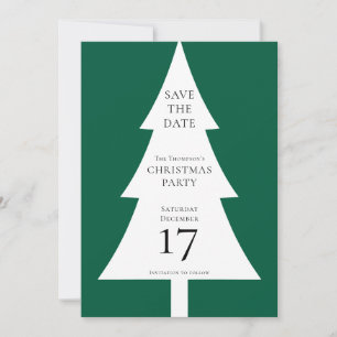 Kerstboom Vorm Kerst Groen Bewaar de Datum Kaart