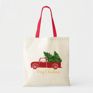 Kerstboom vrachtwagen Canvas tas