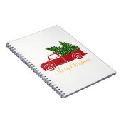 Kerstboom vrachtwagen Notitieboek 80 Wit (Rechterzijde)