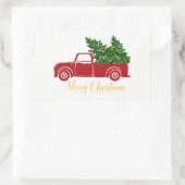 Kerstboom vrachtwagen Sticker (Tas)