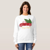 Kerstboom vrachtwagen Vrouwen Sweatshirt (Voorkant volledig)