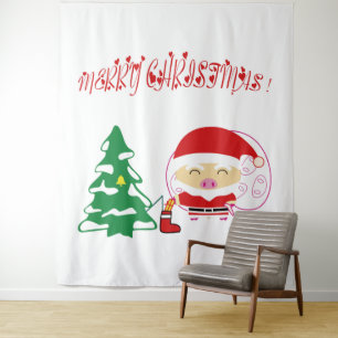 kerstboom wandkleed