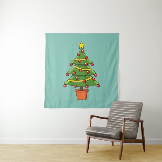 kerstboom wandkleed (In situ)