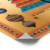 Kerstboom Warli Art Poster (Hoek)