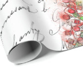 kerstboom (Waterverf) Cadeaupapier (Rol Hoek)