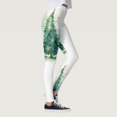 Kerstboom waterverf ontwerp leggings (Rechts)