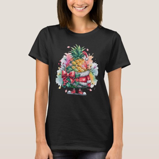 Kerstboom waterverf t-shirt (Voorkant)