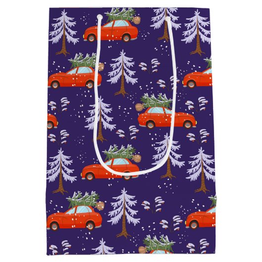 Kerstboom Winkel Tas Medium Cadeauzakje (Achterkant)