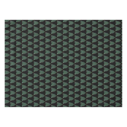 Kerstboom Winter Minimale Waterverf Elegant Tafelkleed (Voorkant (Horizontaal))