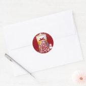 Kerstboom Wintersnowflakes Kind Ronde Sticker (Envelop)
