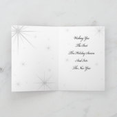 Kerstboom Witte Kaart op Blauw (Binnen)