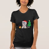 Kerstboom, Yorkshire puppy dog & giften T-shirt (Voorkant)