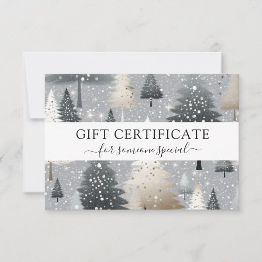 KERSTBOOM ZAKELIJK CERTIFICAAT cadeau voor u (Voorkant)