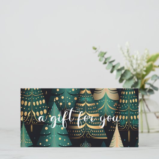 KERSTBOOM ZAKELIJK CERTIFICAAT cadeau voor u (Staand voorkant)