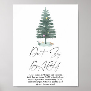 Kerstboom - Zeg geen baby Poster