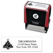 Kerstboom zelf inkt retour adres stempels (In situ)