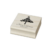 Kerstboom Zwarte Script Aanpasbare Feestdag Rubberstempel (Stempel)