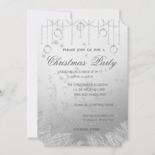 Kerstboomafdelingen, kerstfeestfeest kaart (Voorkant)