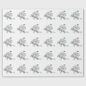 kerstboombaby's eerste kerstmis cadeaupapier (Vlak)