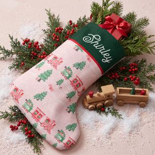 Kerstboombezorging met vintage trein - gepersonali kleine kerstsok