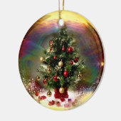 kerstboombloem keramisch ornament (Links)