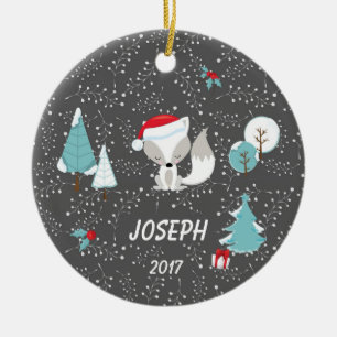 kerstboombomen grijze winterversiering keramisch ornament