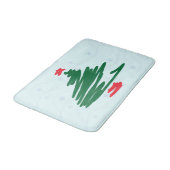 kerstboombont badmat (Gekanteld)