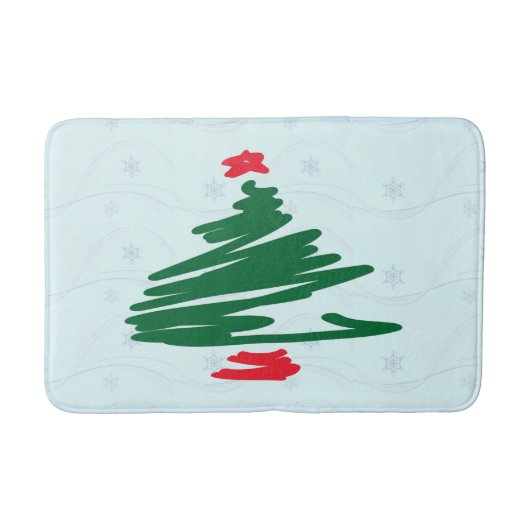 kerstboombont badmat (Voorkant)
