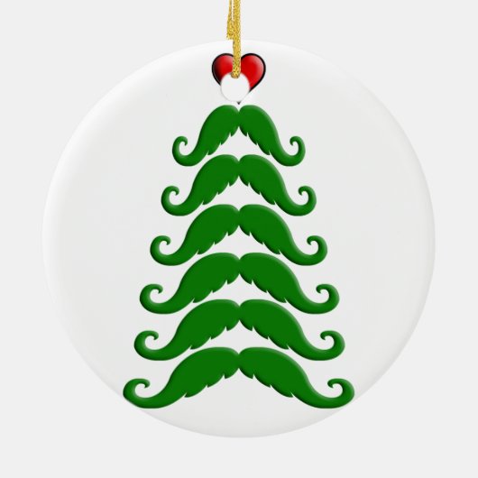 kerstboomboom keramisch ornament (Achterkant)