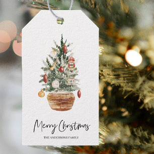 kerstboomboom Vroegere kerstcadeauLabels Cadeaulabel