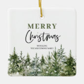 kerstboomboom | Vrolijk kerstfeest Keramisch Ornament (Voorkant)