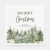 kerstboomboom | Vrolijk kerstfeest Servet (Voorkant)