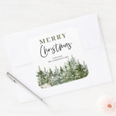 kerstboomboom | Vrolijk kerstfeest Vierkante Sticker (Envelop)